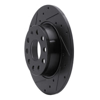 R1 Concepts R1 05-25 Audi A3 (Mexico) Rear Left Drilled & Slotted Black Brake Rotor