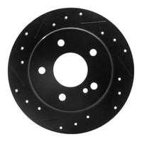 R1 Concepts R1 94-98 Mercedes-Benz C280 Rear Left Drilled & Slotted Black Brake Rotor
