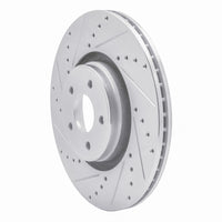R1 Concepts R1 14-19 Ford Focus Front Left Drilled & Slotted Silver Brake Rotor
