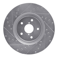 R1 Concepts R1 19-23 Subaru ASCENT Front Right Drilled & Slotted Silver Brake Rotor