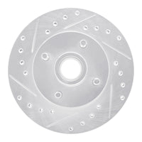 R1 Concepts R1 78-93 Ford Thunderbird Front Left Drilled & Slotted Silver Brake Rotor