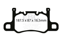 EBC Racing 13-15 Porsche 911 (991) GT3 3.8L (Cast Iron Rotor Only) RP-X Rear Brake Pads