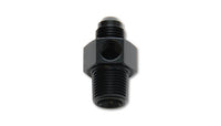 Vibrant -6AN Male to 3/8in NPT Male Union Adapter Fitting w/ 1/8in NPT Port
