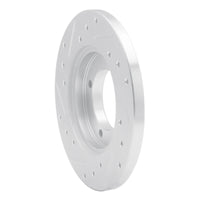 R1 Concepts R1 88-93 Ford Festiva Front Right Drilled & Slotted Silver Brake Rotor