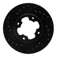 R1 Concepts R1 87-94 Subaru Justy Front Left Drilled & Slotted Black Brake Rotor
