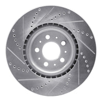 R1 Concepts R1 04-07 Volvo V70 Front Right Drilled & Slotted Silver Brake Rotor
