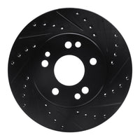 R1 Concepts R1 84-95 Mercedes-Benz 260E Front Right Drilled & Slotted Black Brake Rotor