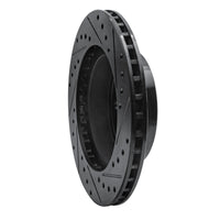 R1 Concepts R1 87-90 Dodge Dakota 4WD Front Left Drilled & Slotted Black Brake Rotor
