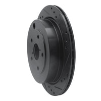 R1 Concepts R1 06-14 Subaru Tribeca Rear Right Drilled & Slotted Black Brake Rotor