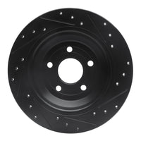 R1 Concepts R1 16-25 Ford Escape Rear Left Drilled & Slotted Black Brake Rotor