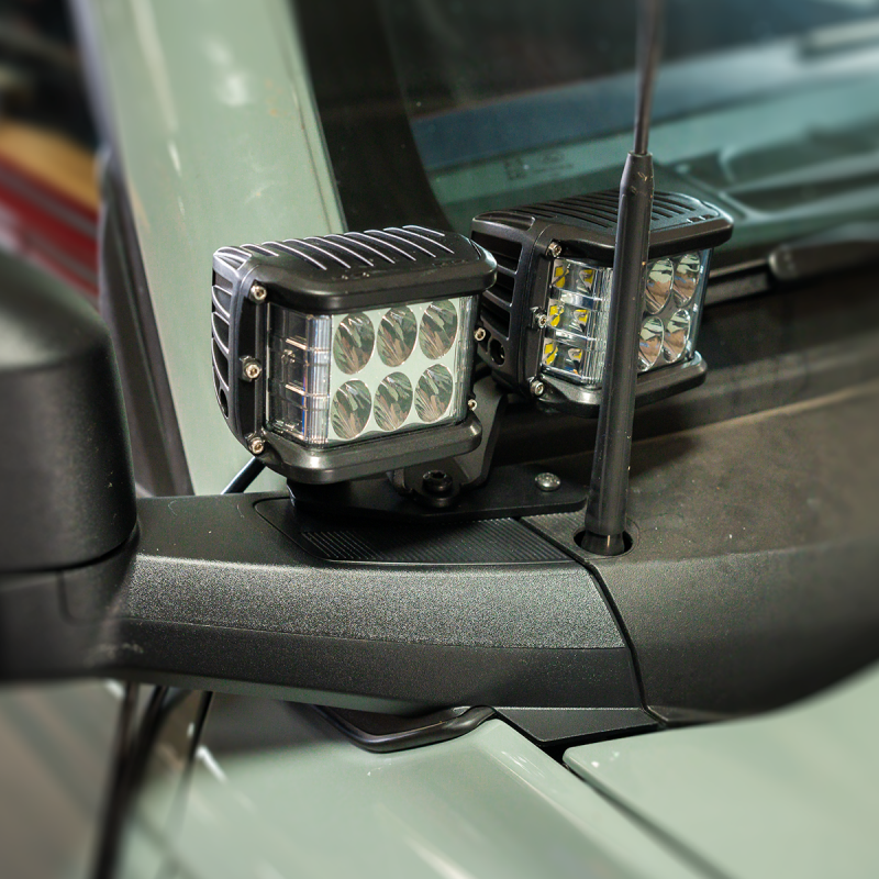 Cali Raised LED Cali Raised 2021+ Ford Raptor Ditch Light Mount Kit - 2 3.5 Inch Round Cannon Pods