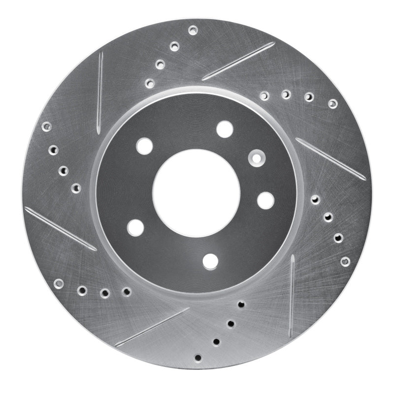 R1 Concepts R1 07-15 Chevrolet CAPTIVA Front Left Drilled & Slotted Silver Brake Rotor