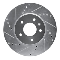 R1 Concepts R1 07-15 Chevrolet CAPTIVA Front Left Drilled & Slotted Silver Brake Rotor