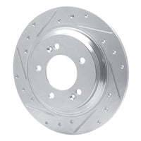 R1 Concepts R1 13-25 Hyundai SONATA Rear Left Drilled & Slotted Silver Brake Rotor