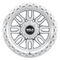 Weld Off-Road Swift 17x9in - 8x180 BP - ET-12 - 124.3mm CB - Gloss Silver Machined Wheel & Ring