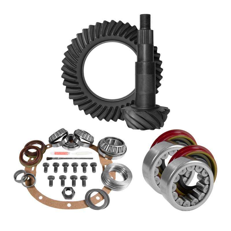 Yukon Gear & Axle Yukon Gear 8.6in GM 3.73 Rear Ring & Pinion Install Kit Axle Bearings and Seal
