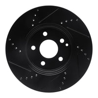 R1 Concepts R1 03-09 Mercedes-Benz E350 Front Right Drilled & Slotted Black Brake Rotor