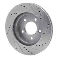 R1 Concepts R1 98-00 Chrysler LHS Front Left Drilled & Slotted Silver Brake Rotor