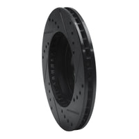 R1 Concepts R1 1995-2004 Ford CONTOUR Front Left Drilled & Slotted Black Brake Rotor