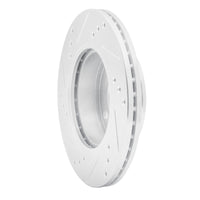R1 Concepts R1 00-02 Hyundai Accent Front Right Drilled & Slotted Silver Brake Rotor