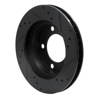R1 Concepts R1 76-93 Ford F-150 4WD Front Left Drilled & Slotted Black Brake Rotor