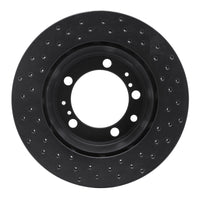 R1 Concepts R1 91-97 Porsche 911 Rear Left Drilled Black Brake Rotor