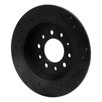 R1 Concepts R1 07-08 Hyundai Tiburon Rear Left Drilled & Slotted Black Brake Rotor