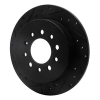 R1 Concepts R1 07-08 Hyundai Tiburon Rear Left Drilled & Slotted Black Brake Rotor