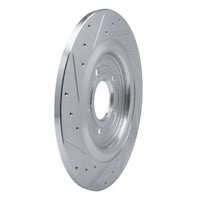 R1 Concepts R1 20-25 Ford Mustang Rear Right Drilled & Slotted Silver Brake Rotor