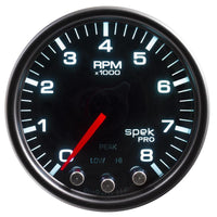 Autometer Spek-Pro Gauge Water Press 2 1/16in 120psi Stepper Motor W/Peak & Warn Blk/Smoke/Blk