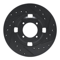 R1 Concepts R1 83-89 Isuzu Impulse Front Right Drilled & Slotted Black Brake Rotor