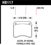 Hawk Performance Hawk AP Racing CP3696 Black Race Brake Pads