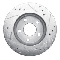 R1 Concepts R1 86-92 Ford Thunderbird Front Left Rear Left Drilled & Slotted Silver Brake Rotor