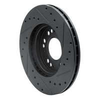 R1 Concepts R1 91-04 Dodge STEALTH Front Left Drilled & Slotted Black Brake Rotor