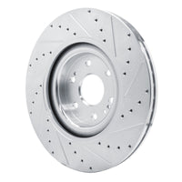 R1 Concepts R1 21-25 Cadillac Escalade ESV Front Left Drilled & Slotted Silver Brake Rotor