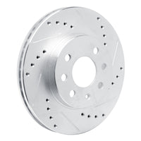 R1 Concepts R1 99-99 Daewoo Nubira Front Right Drilled & Slotted Silver Brake Rotor