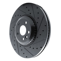 R1 Concepts R1 20-25 Jaguar E-Pace Front Right Drilled & Slotted Black Brake Rotor