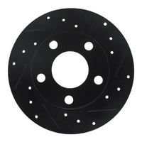 R1 Concepts R1 96-05 Audi A4 Quattro Rear Right Drilled & Slotted Black Brake Rotor