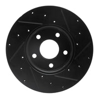 R1 Concepts R1 12-18 Ford C-MAX Front Left Drilled & Slotted Black Brake Rotor