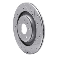 R1 Concepts R1 2008-2025 Audi A6 Quattro Rear Right Drilled & Slotted Silver Brake Rotor