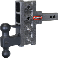 GEN-Y Hitch Gen-Y Mega Duty 2in Shank 5in Offset Drop 2K TW 16K Hitch w/GH-051 Dual-Ball/GH-032 Pintle Lock