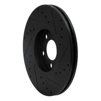 R1 Concepts R1 96-98 Volkswagen Golf Front Left Drilled & Slotted Black Brake Rotor
