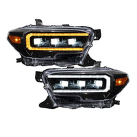 Form Lighting 2016-2023 Toyota Tacoma LED Projector Headlights with Selectable DRL Chrome (Pair)
