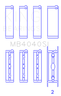 King Engine Bearings Chrysler 215 Ohv (Size +0.25mm) Main Bearing Set