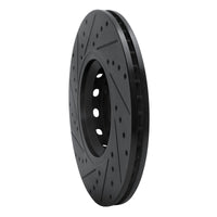 R1 Concepts R1 97-06 Audi A4 Quattro Front Right Drilled & Slotted Black Brake Rotor