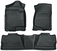 Husky Liners 07-12 Chevy Silverado/GMC Sierra Crew Cab WeatherBeater Combo Gray Floor Liners