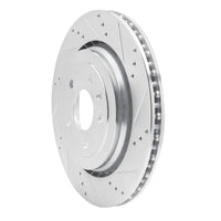 R1 Concepts R1 14-19 Chevrolet Corvette Rear Right Drilled & Slotted Silver Brake Rotor
