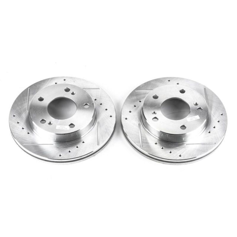 PowerStop Power Stop 94-96 Nissan 240SX Front Evolution Drilled & Slotted Rotors - Pair