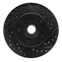 R1 Concepts R1 74-80 Ford Granada Front Right Drilled & Slotted Black Brake Rotor