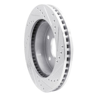 R1 Concepts R1 00-02 Dodge Ram 1500 Pickup Front Left Drilled & Slotted Silver Brake Rotor